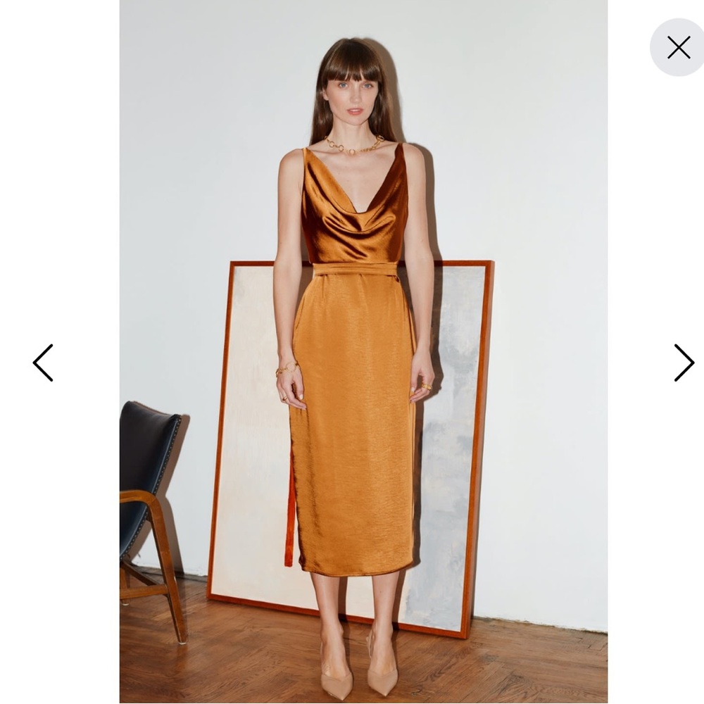 Wolf & Badger Undress Satin Dress